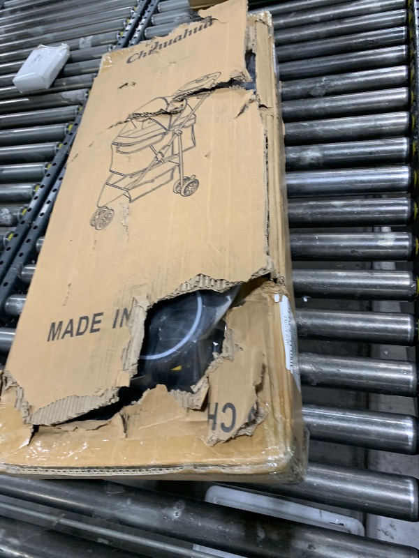 Photo 1 of Pet Stroller,Dog Stroller for Small Medium Dogs Cats,3 Wheels,Foldable,with Breathable Mesh Canopy,Cup Holders,Easy Assembly,Yellow