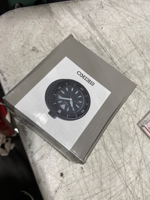 Photo 1 of SEIKO Mai Modern Non Ticking Bedroom Alarm Clock, 4 Inch, Metallic Black