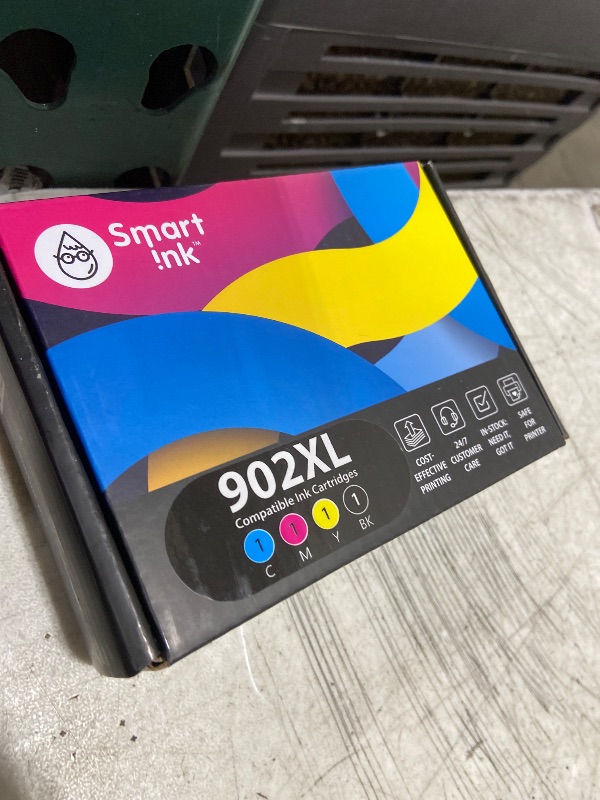 Photo 1 of Smart Ink Compatible Ink Cartridge Replacement for HP 902 XL 902XL (4 Combo Pack) to use with Officejet Pro 6978 6968 6974 6975 6960 Officejet 6951 6954 6956 6958 Printers