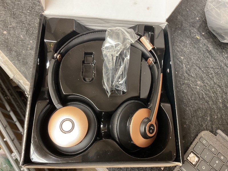 Photo 1 of Earbay Wireless Headset, Bluetooth Headsets with Microphone Noise Cancelling, On Ear Headphones with Mic Mute, Handsfree PC Headsets for Zoom/Ms Teams/Skype/Dual Connect/Laptop/iPhone/Tablet