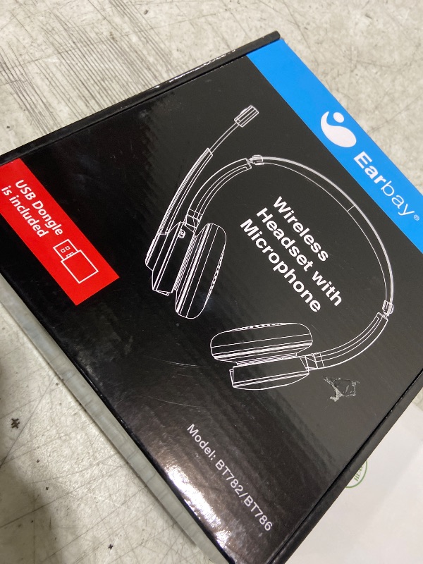 Photo 1 of Earbay Wireless Headset, Bluetooth Headsets with Microphone Noise Cancelling, On Ear Headphones with Mic Mute, Handsfree PC Headsets for Zoom/Ms Teams/Skype/Dual Connect/Laptop/iPhone/Tablet