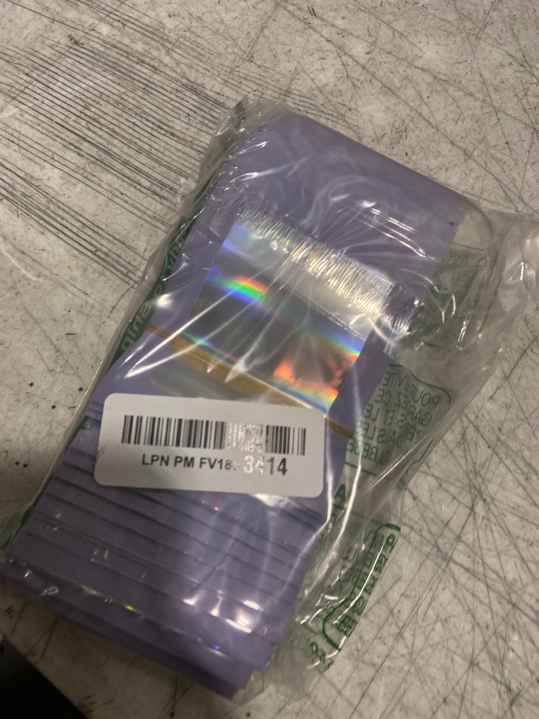 Photo 1 of 100 Pieces Smell Proof Mylar Bags, Holographic Packaging Bags, Resealable Odor Foil Pouch Zipper Bag with Clear Window for Food Storage Easter Candy Lipgloss, Jewelry Lash (Purple, 3 x 4.7 Inch)