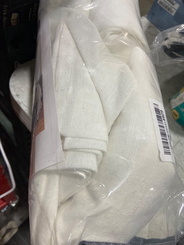 Photo 1 of Extra Wide 60 Inch Width Pinch Pleated Curtains 90 Inch Length for Living Room Thick Linen Boho Curtain Memory Shape Light Filtering Privacy for Bedroom Large Windows Hooks Rings Cream 1 Panel 60x90