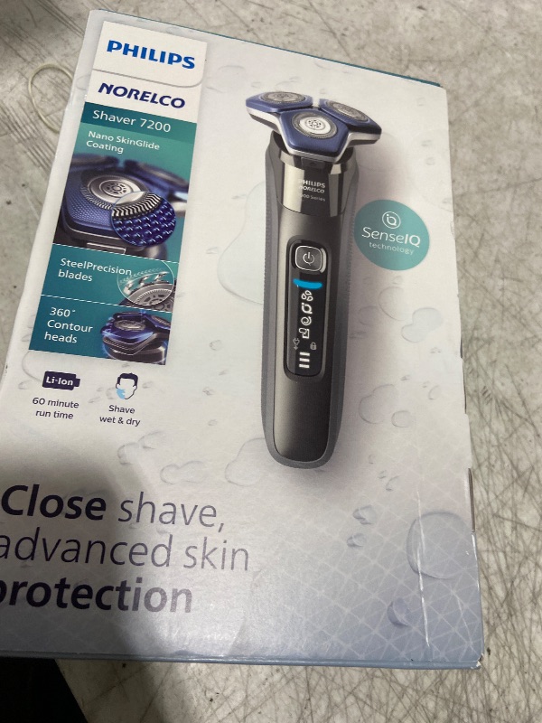 Photo 1 of Philips Norelco Shaver 7200, Rechargeable Wet & Dry Electric Shaver with SenseIQ Technology and Pop-up Trimmer, S7887/82
