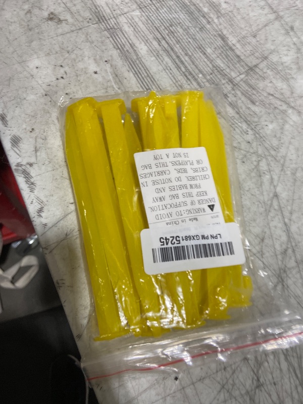 View 2 of 10 Pack Plastic Tent Stakes Heavy Duty Beach Tent Pegs Canopy Stakes for Camping Gardening Backpacking Tent Pegs Spike Hook for Outdoor Garden Decorations Lawn Tarp Sand Stakes for Beach (Yellow)