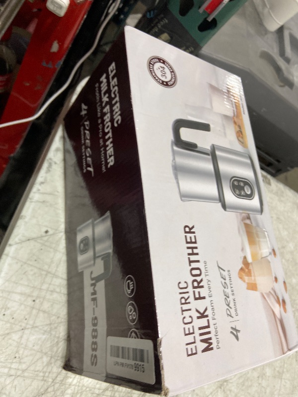 Photo 1 of Milk Frother and Steamer with Heating Function - 4-in-1 Automatic Hot & Cold Milk Frother and Warmer, 24Oz/700ML Detachable Stainless Steel Jug with Transparent Lid