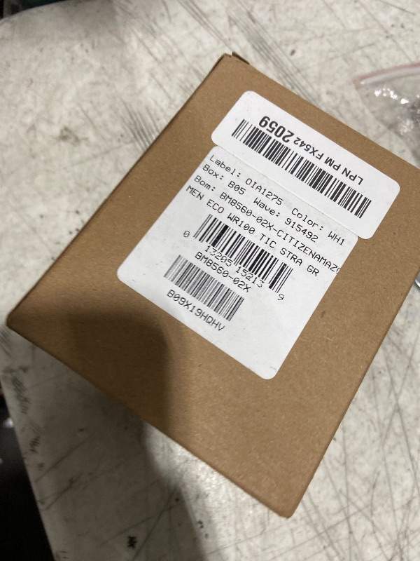 Photo 1 of Citizen Men's Eco-Drive Weekender Garrison Field Watch in Super Titanium with Brown Leather Strap, Green Dial (Model: BM8560-02X)