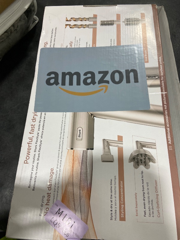 Photo 1 of Shark FlexStyle Air Styling & Drying System, Powerful Hair Dryer Brush & Multi-Styler with Auto-Wrap Curlers, Paddle Brush, Oval Brush, Concentrator Attachment, Stone, HD430