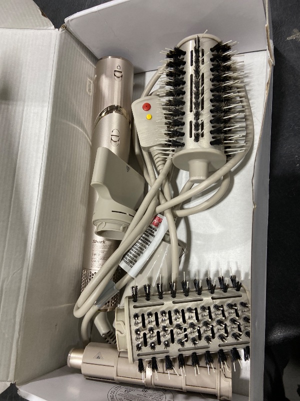 Photo 1 of Shark FlexStyle Air Styling & Drying System, Powerful Hair Dryer Brush & Multi-Styler with Auto-Wrap Curlers, Paddle Brush, Oval Brush, Concentrator Attachment, Stone, HD430