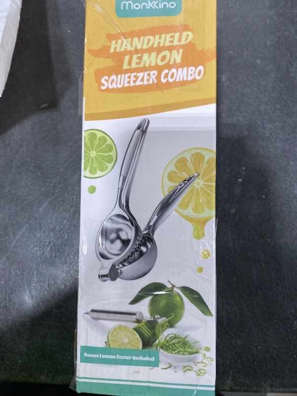 Photo 1 of Monkkino Lemon Squeezer, Lemon Squeezer Juicer, Citrus Juicer Handheld, Metal Lemon Hand Press, Lime Squeezer Bar Tool, Manual Citrus Press w/Stainless Steel Zester
