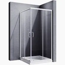 Photo 1 of 34" W x 34" D x 72" H Framed Square Door Opening Shower Enclosure SQ-343472CC