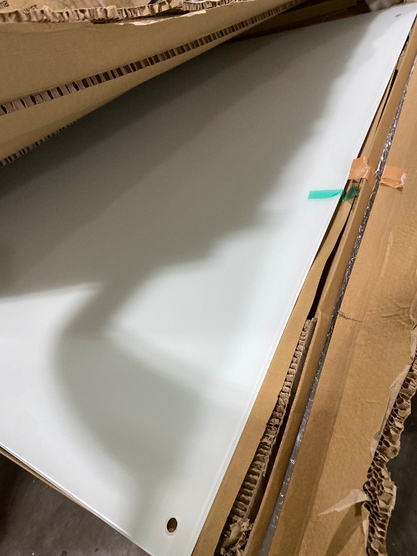 Photo 1 of Glass Dry Erase Board, 48 x 36 Inches Magnetic Glass Whiteboard for Wall, 4' x 3' Frameless Board for Office, Home, School