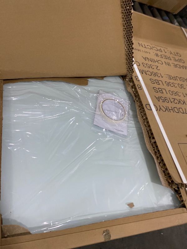 Photo 1 of Amazon Basics Glass Dry-Erase Board, Magnetic Frameless Whiteboard, 48W'' x 36H''