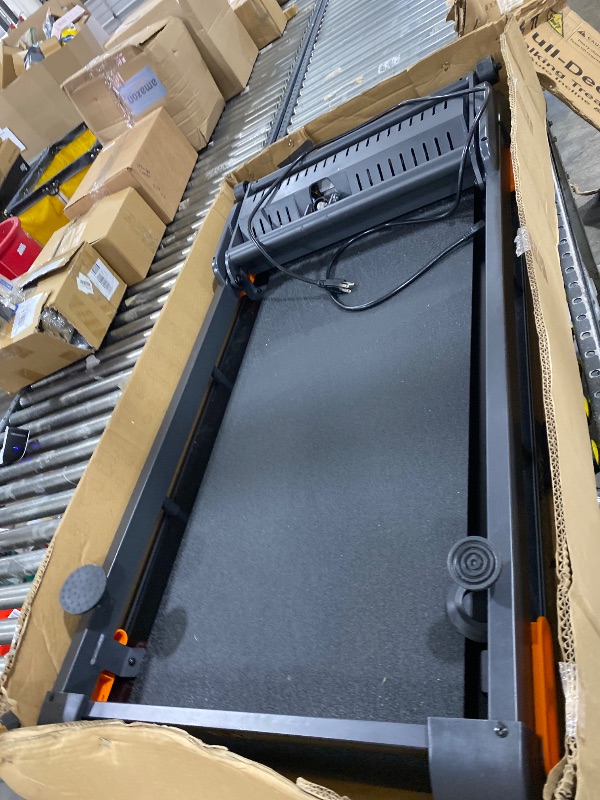 Photo 1 of Vitalwalk Walking Pad Treadmill with 20% Auto Incline, 43"x18" Wide Full Deck Under Desk Treadmill with 400lb Capacity, Portable Treadmills for Home Office, 3.5HP Brushless Quiet, 4-Way Mobility, APP