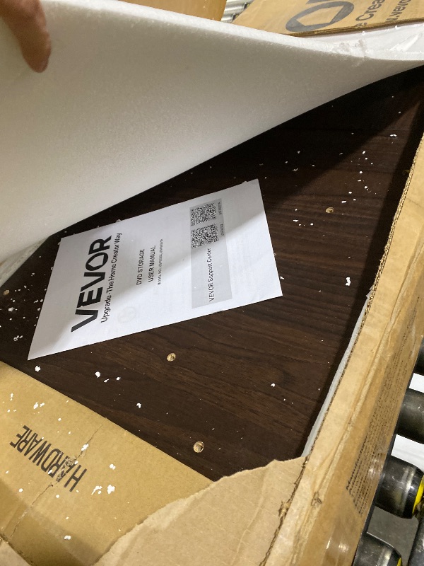 Photo 1 of VEVOR Media Storage Cabinet, CD Rack Tower, 34 Compartments Rotating Media Tower Rack for CDs, DVDs, Books and Game Discs, DVD Stand for Living Room, Home Office and Recording Room, Brown