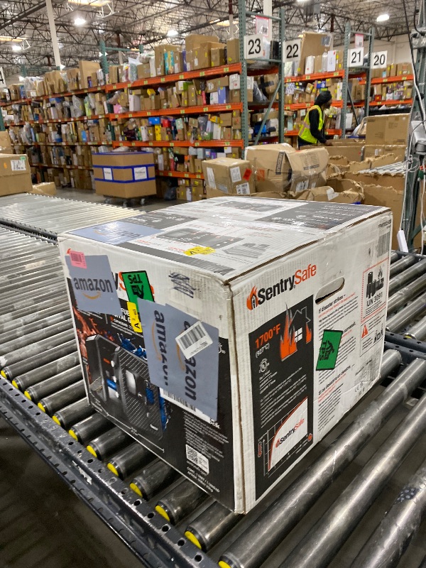 Photo 1 of SentrySafe Fireproof and Waterproof Large Safe with Digital Keypad, Override Key, and Adjustable Shelf for Home, Dorm, or Office, 0.81 Cubic Feet, FPW082HSB