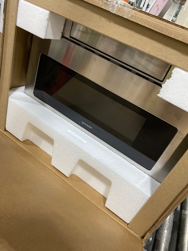 Photo 1 of SHARP SMD2470ASY Microwave Drawer Oven, 24-inch, 1.2 Cubic Feet, 950 Watt, Concealed Control Panel with Digital LCD Display, Stainless Steel