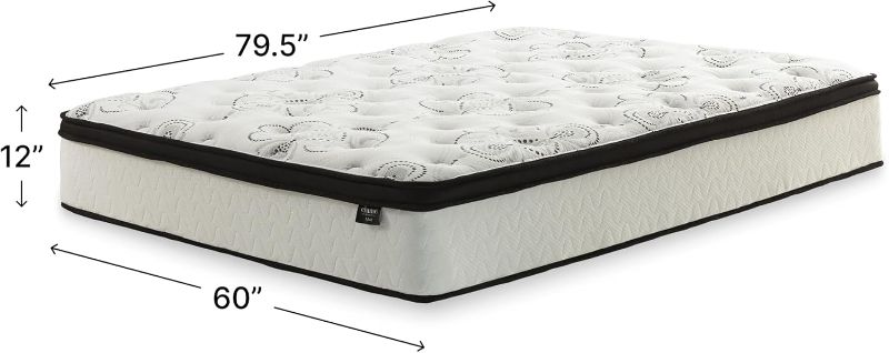 Photo 1 of Signature Design by Ashley Chime 12 Hybrid Innerspring FULL Size Mattress, Ultra Plush Feel, Gel Memory Foam for Lumbar Support, Mattress in a Box, 12 Inch