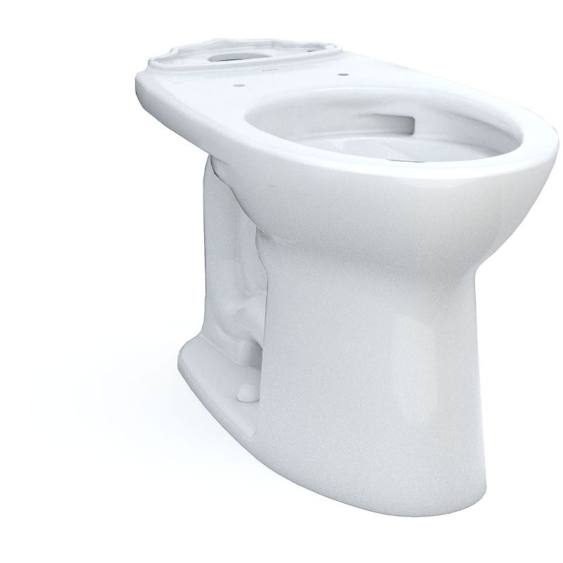 Photo 1 of TOTO C776CEFG Drake Elongated Universal Height Toilet Bowl Only with CeFiONtect - Less Seat Cotton Toilets and Bidets Toilet Bowls Elongated Toilet