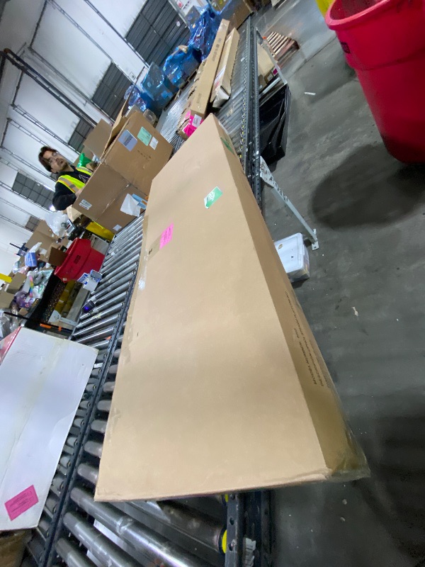 Photo 1 of Queen Size Boucle Bed Frame, Upholstered Platform Cloud Bed with Soft Round Headboard & Sturdy Leg, No Box Spring Needed, White Easy Assembly Bedframe