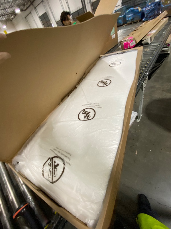 Photo 1 of Queen Size Boucle Bed Frame, Upholstered Platform Cloud Bed with Soft Round Headboard & Sturdy Leg, No Box Spring Needed, White Easy Assembly Bedframe