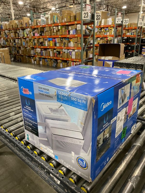 Photo 1 of Midea 8,000 BTU U Shaped Smart Inverter Window Air Conditioner - Cools 350 Sq Ft, Ultra Quiet with Open Window Flexibility - Alexa/Google Assistant Compatible - 37% Energy Savings, Remote (Updated)