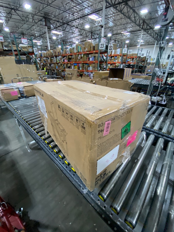 Photo 1 of Permasteel Party Cooler with Divider, Spacious 80-Qt Capacity, Chills 36hrs, Serving Tray, Rolling Ice Chest for Indoor and Outdoor Entertainment, Matte Teal