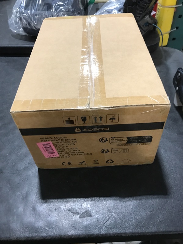 Photo 1 of AAOBOSI Meat Grinder Electric 3000W Max with 60dB Quiet DC Motor, Auto-Reverse & Storable Food Pusher - 3 Speed Settings,Grinding, Sausage & Kibbe Making for Home Use