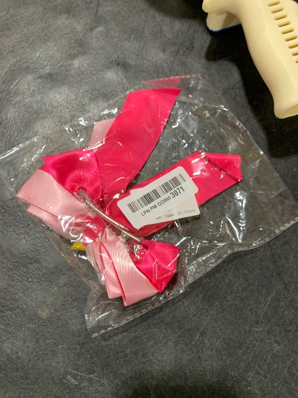 Photo 1 of Princess Hair Bows Clips for Girls Women 5Inch Fairy Hair Accessories Pink