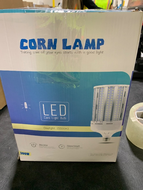 Photo 1 of XYCN 2 Pack 300W Corn LED Light Bulb Fanless,5000K Daylight(3000 Watt Equivalent) E26/E39 Large Mogul Base LED Cob Lamp 44,000LM for Outdoor Indoor Garage Warehouse Factory Workshop Street Backyard