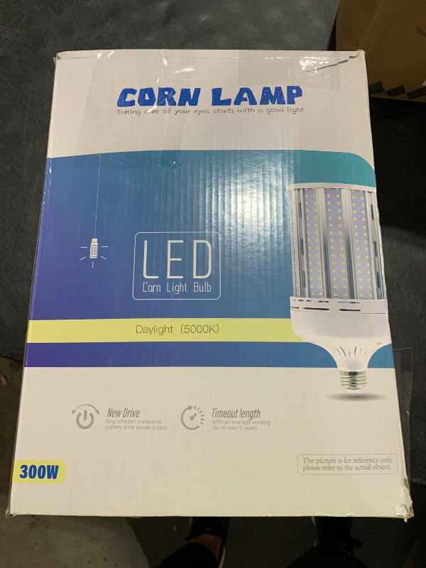 Photo 1 of XYCN 2 Pack 300W Corn LED Light Bulb Fanless,5000K Daylight(3000 Watt Equivalent) E26/E39 Large Mogul Base LED Cob Lamp 44,000LM for Outdoor Indoor Garage Warehouse Factory Workshop Street Backyard