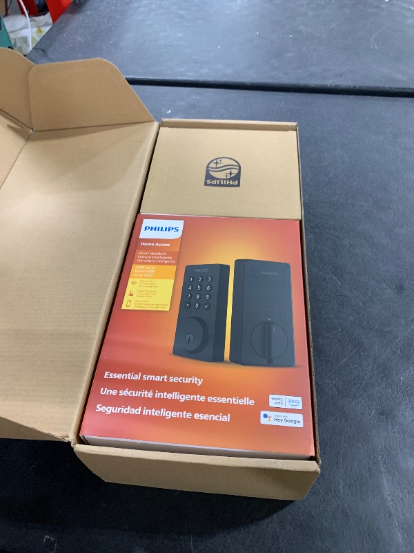 Photo 1 of Philips WiFi Smart Door Lock with Handle, Built-in WiFi App Remote Control, Keyless Entry Door Locks for Front Door, Smart Deadbolt Auto Lock, Support Alexa & Google, IP54 Waterproof, Matte Black