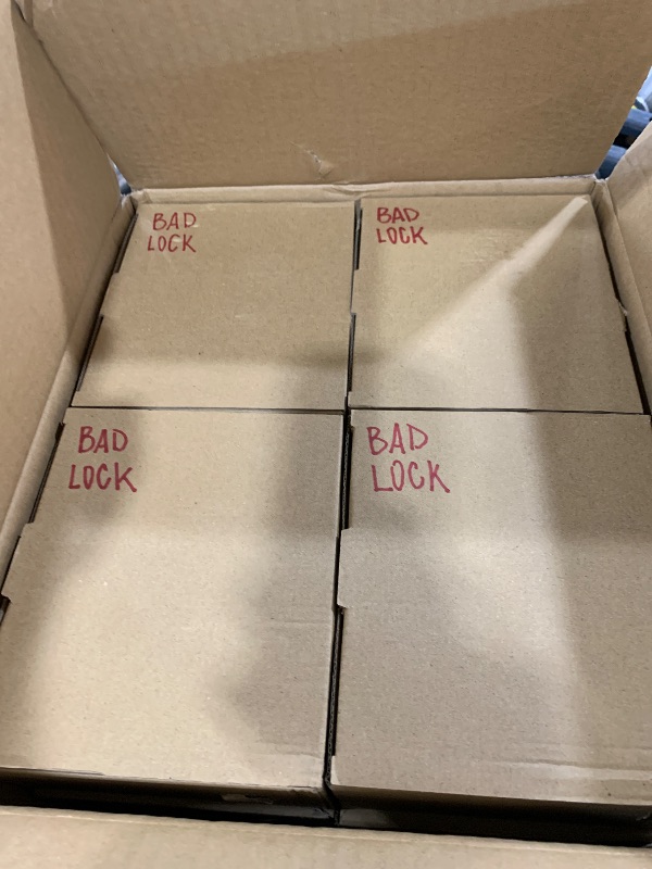 Photo 1 of Estmoon 8 Pack Door Handles Black Interior Door Knobs, Keyless Privacy Door Levers with Lock Heavy Duty Door Handle for Bedroom Bathroom