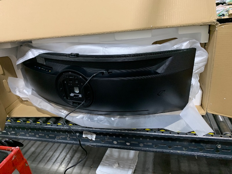 Photo 1 of MAJOR DAMAGE---------------------------SELLING FOR PARTS ONLY--------------------------------------------SAMSUNG 49-inch Odyssey G9 (G91F) DQHD, 144Hz, Curved Gaming Monitor, Ultra-Wide 32:9 Screen, DisplayHDR 600, AMD FreeSync™ Premium Pro, Ergonomic Sta