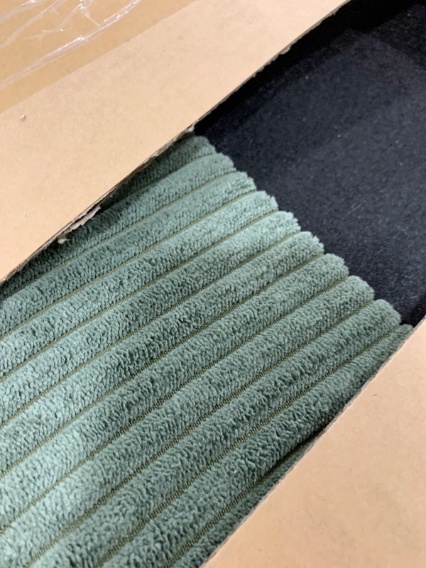 Photo 1 of Homall 3 Seat Couch L Shape Sofa with Side Storage Pockage, Sectional Couches with Reversible Ottoma, Upholstered Sofa for Living Room and Small Spaces (Corduroy, Green)