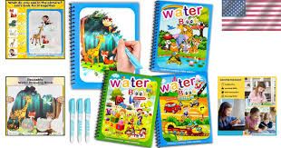 Photo 1 of  Water Coloring Books for Toddlers, Reusable Water Doodle Book Toys, Mess-Free