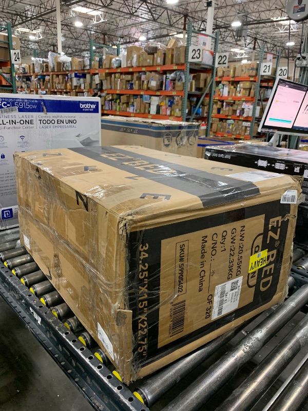 Photo 1 of Simpli Comfy Queen EZ Bed Self-Inflating Air Mattress with Built-in Frame, Pump and Wheeled Case, Blow Up Inflatable Rolling Air Bed on Wheels