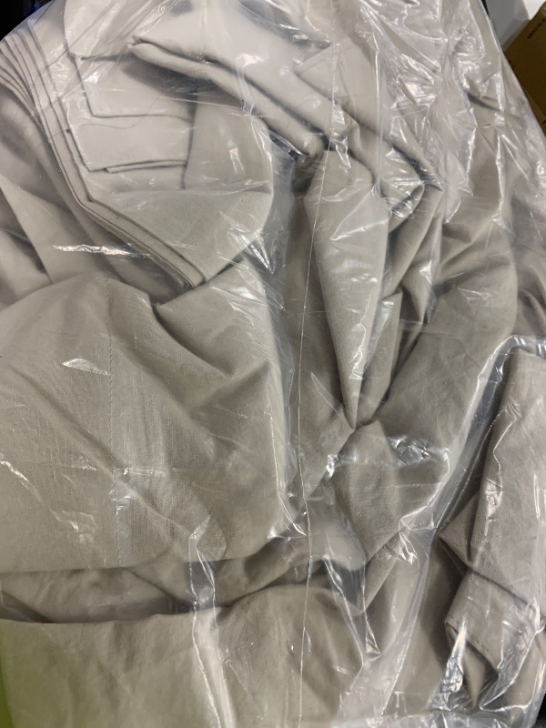 View 3 of Bedsure 100% Washed Cotton Duvet Cover Oversized King - Natural Minimalist Cotton Duvet Cover Linen Like Breathable - GentleSoft™ Plain Simple Bedding (Natural, Oversized King, 120"x98")