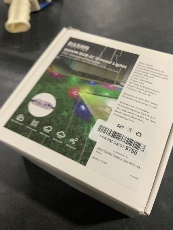 Photo 1 of BASON LIGHTING Smart RGB Outdoor Ground Lights, IP65 24V Voltage Pathway Lights, Yard Decorations Light, 30 Pack, App Control Walkway Lights for Garden Lawn with 48 Scene Modes with Music Sync.