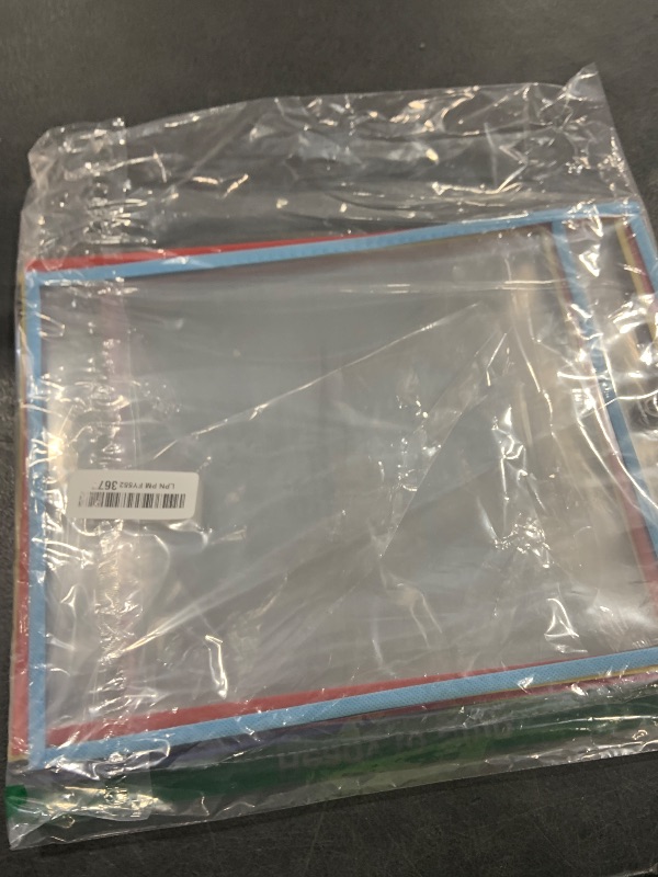 Photo 1 of 10 Colors Dry Erase Pockets Pack - Reusable Clear Plastic Sleeves & Heavy Duty Ticket Holders with 1 Dry Erase Marker Included, Durable Sheet Protectors for Classroom, Office & Shop Organization