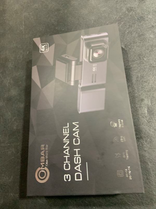 Photo 1 of **********MISSING PARTS*******
OMBAR Dash Cam 5G WiFi GPS, 3 Channel Dash Cam Front and Rear Inside 2K+1080P+1080P, 3.18" LCD Screen, 64GB Card Included, Dual Dash Camera for Cars 4K/2K/1080P+1080 P IR Night Vision, WDR, G-Sensor
