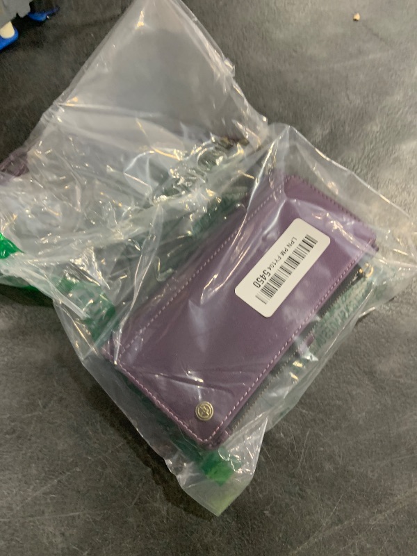 Photo 1 of Defencase Compatible with Galaxy A15 5G Case Wallet with RFID Blocking Card Holder for Women Men, PU Leather Magnetic Snap Flip Zipper Strap Wallet Phone Case Fit for Samsung Galaxy A15 5G, Purple