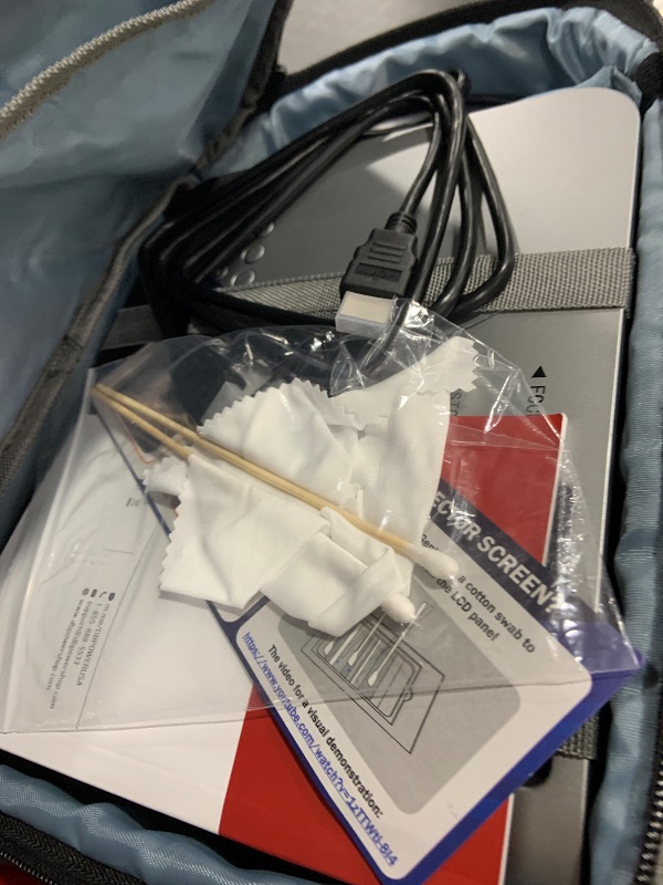 Photo 1 of [Auto Focus/Auto Keystone] Smart Projector with WiFi and Bluetooth, Dolby Audio,DBPOWER Native 1080p Projector, Movie Projector, 50% Zoom with Carry Bag