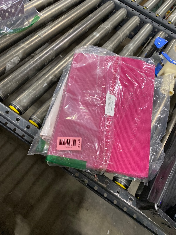 Photo 1 of 100% Cotton Ribbed Placemats - Set of 6-13 x 19 Inches - Fuchsia/Bright Pink - Everyday Basic Fabric Table Mats - Thick Construction, Washable Cloth Place Mats - by AVKA Studio