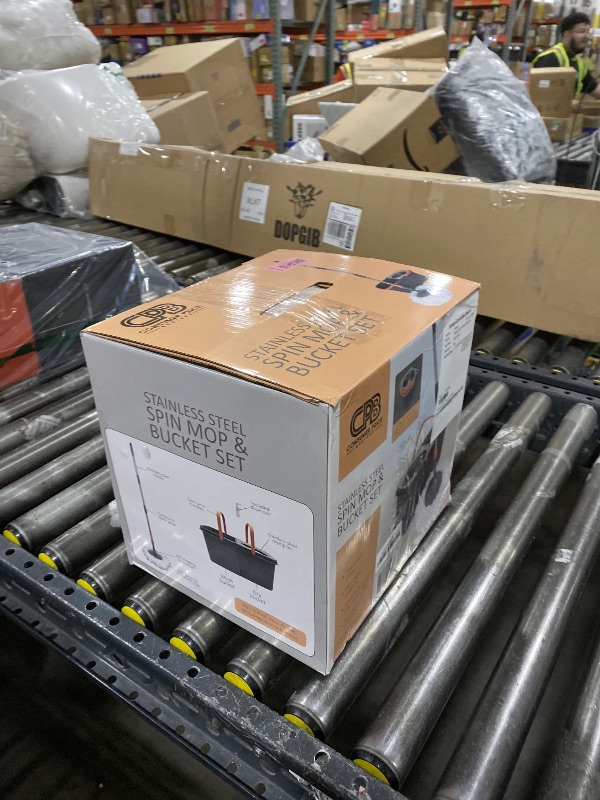 Photo 1 of ********READ CLERK COMMENTS********
Chabatree Mop and Bucket Set?Spin Mop and Bucket Set with Separate Dirty and Clean Water?2 Replaceable Mop Pads?Deep-Cleaning Mops for Floors, Versatile Mops for Walls