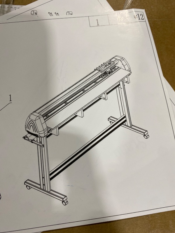 Photo 1 of VEVOR Vinyl Cutter Machine, 34in Offline Bluetooth Cutting Plotter Machine, 400in/10m Steel Roller Shaft Adjustable Speed Force, SignMaster Software Tool DIY Craft Kit for Sign Making Windows & Mobile