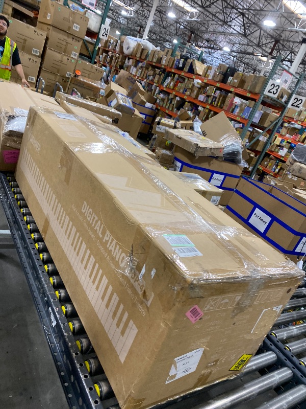 Photo 1 of Donner DDP-400 Digital Piano with 88 Key Progressive Weighted Keyboard, Premium Upright Piano Keyboard for Professional, Bundle with Headphone, Bluetooth, Record,138 Tones,100 Rhythms, LCD, Brown