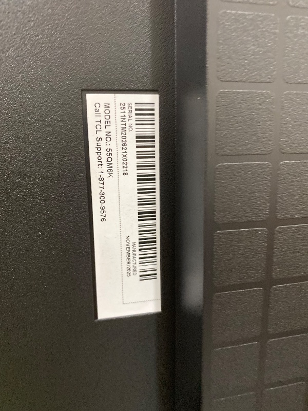 Photo 1 of TCL 55 Inch Class QM6K Series | Mini LED QLED 4K HDR | 55QM6K, 2025 Model | 120HZ-144HZ High Brightness Smart Google TV Dolby Atmos Onkyo Audio | Voice Remote Alexa Gaming Streaming Television