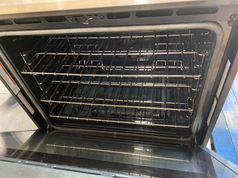 Photo 1 of Kenmore 2276843 5.6 cu. ft. Front Control Gas Range Oven with 5 Burners - Fan Convection, Air Fry, Self Clean, Turbo Boil+, Chrome Racks, Cast Iron Grates, Wok Ring, LP Kit - Stainless Steel