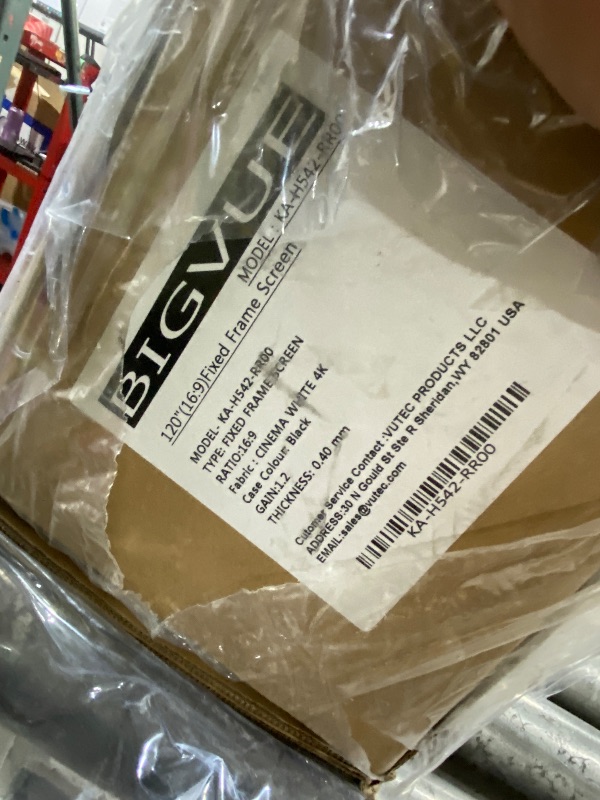 Photo 1 of 120" Fixed Frame Projector Screen UST/Short Throw/Standard Compatible 16:9 4K/8K Ultra HD HDR Wide Viewing Angle Active 3D PVC Slim Aluminum Frame Wall Mount for Home Theater & Office - White